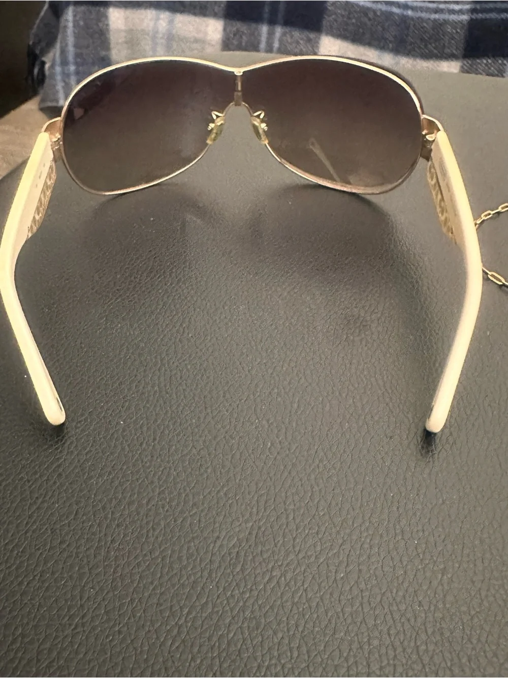 Coach Pink Gradient Shield Sunglasses with Signature Case